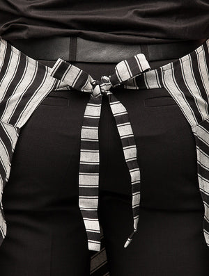 Saro Criss Cross No-Tie Striped Apron