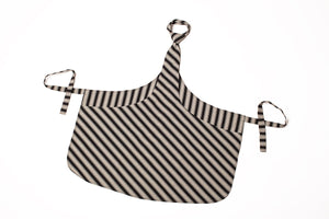 black grey striped tie apron product image
